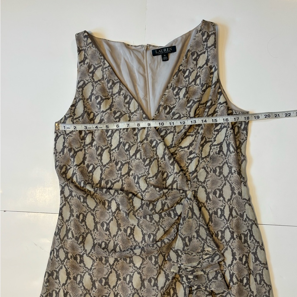 Lauren Ralph Lauren Snake Print Ruffle Mini Dress - Picture 8 of 10